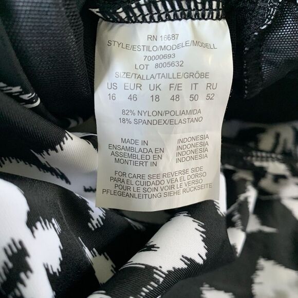 Swim Solutions Womens Flyaway Tummy‎ Control V-Neck Floral Swimdress Size 16 NWT - Picture 9 of 10